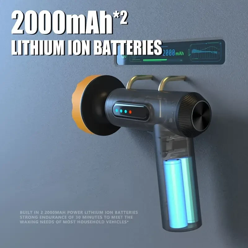 USB Rechargeable High-Speed Electric Car Waxing & Polishing Tool with Digital Display