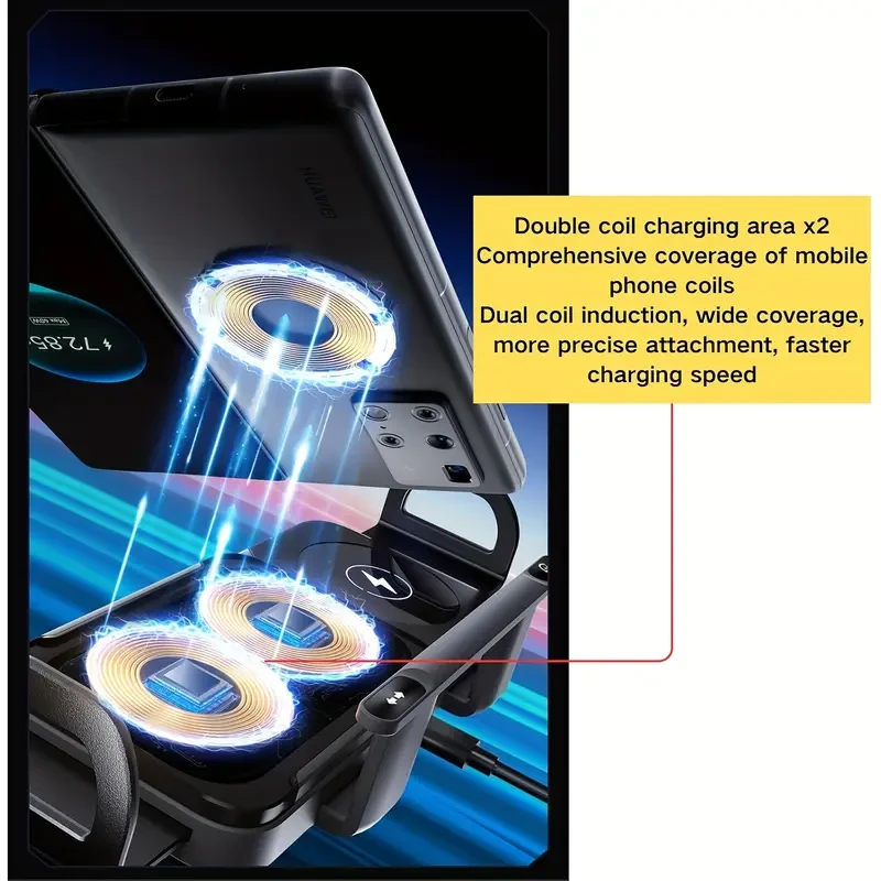 15w Wireless Car Charger Mount for SamSung for Galaxy Z Fold 5/4/3/2, Car Vent Grille Phone Holder