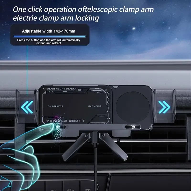 15w Wireless Car Charger Mount for SamSung for Galaxy Z Fold 5/4/3/2, Car Vent Grille Phone Holder