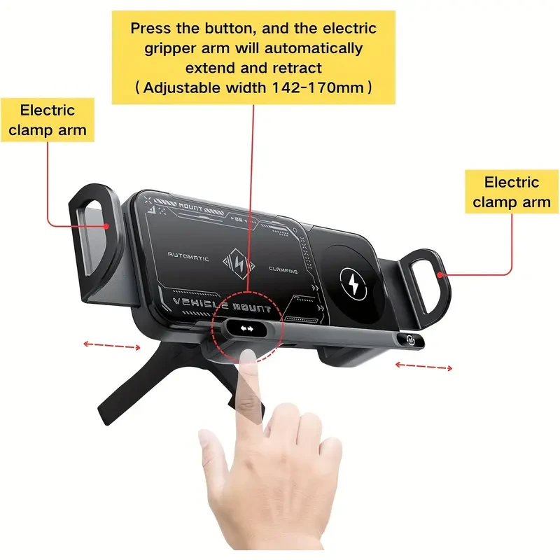 15w Wireless Car Charger Mount for SamSung for Galaxy Z Fold 5/4/3/2, Car Vent Grille Phone Holder