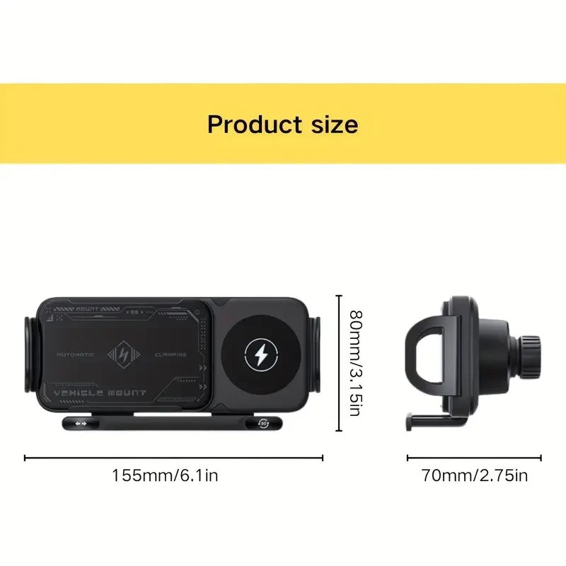 15w Wireless Car Charger Mount for SamSung for Galaxy Z Fold 5/4/3/2, Car Vent Grille Phone Holder