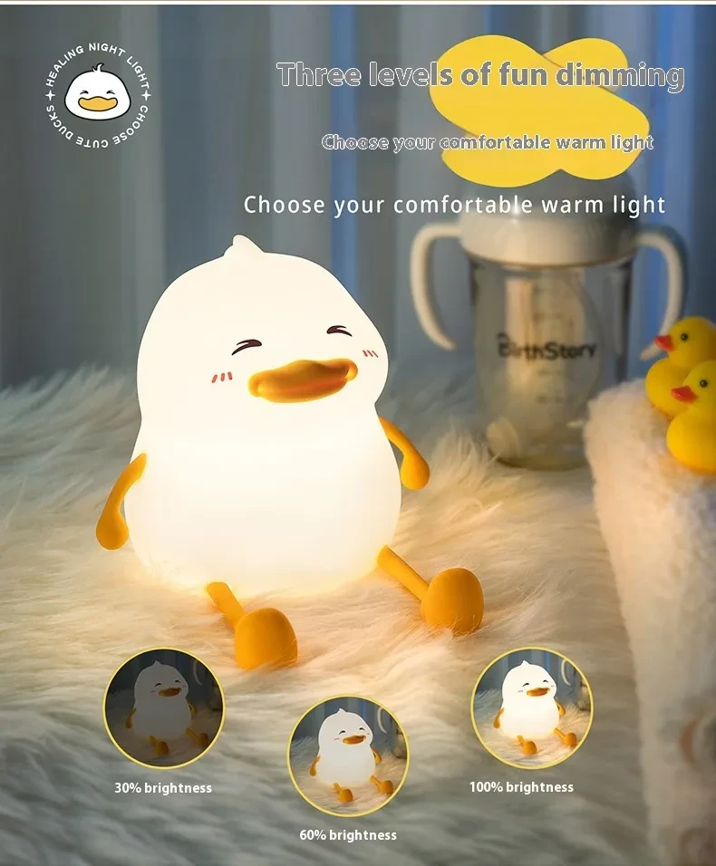 Creative Small Night Lamp Silicone Pat Lamp Desktop Phone Holder Ornaments Home Decor