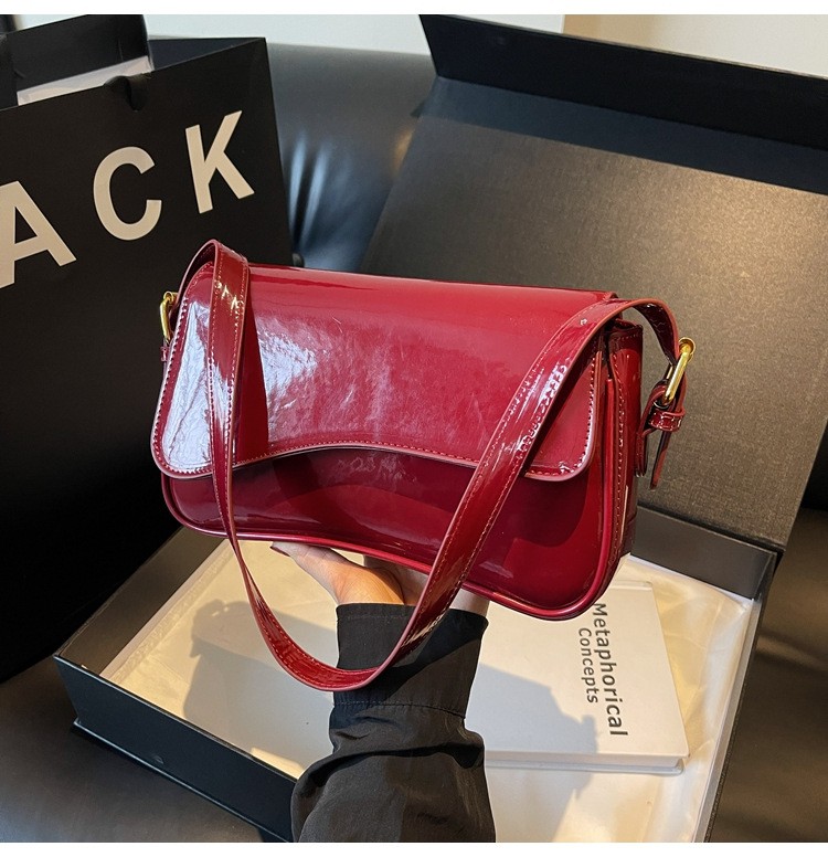 Fashion Women's Shiny Simple Shoulder Bag