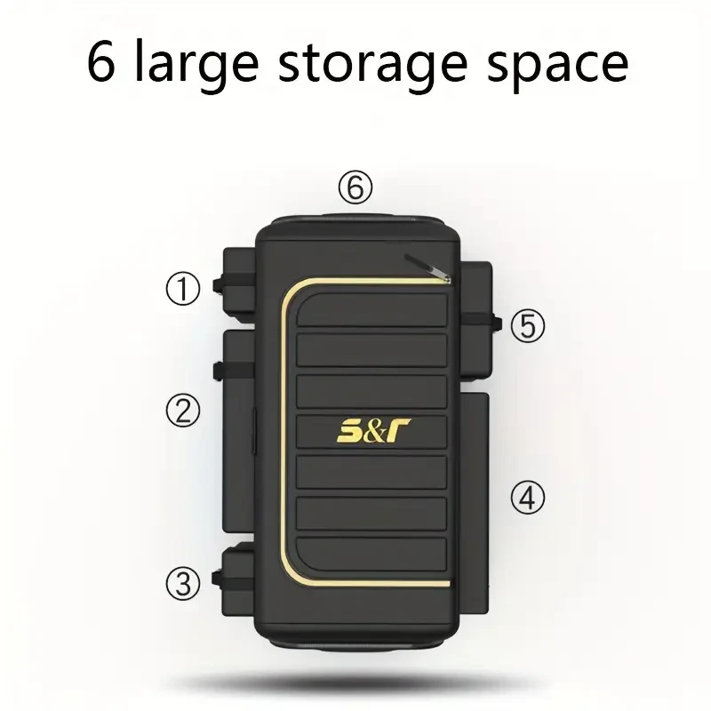 70L Oxford Fabric Car Trunk Organizer with Foldable Compartments