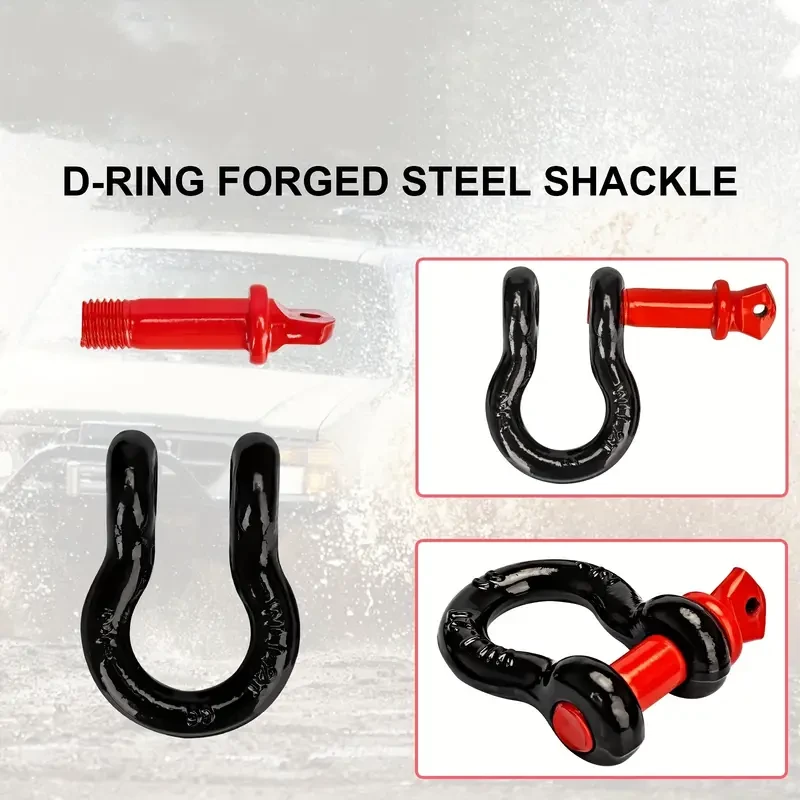 6 Meter Towing Rope Emergency Tow Straps Kit