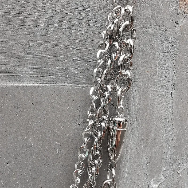 Casual Hip Hop Punk Metal Phants Zipper