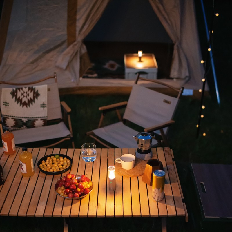 HOTO Camping Light Rechargeable Waterproof Flashlight and Lantern with 3 Modes