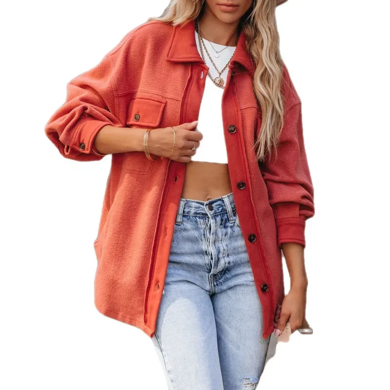 Medium And Long Lapel Style Casual Coat Women