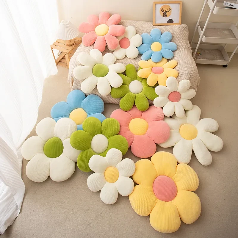 Sioloc Flower Pillow, 19.6inch, Flower Shaped Throw Pillow Butt Cushion Flower Floor Pillow,Seating Cushion,Cute Room Decor & Plush Pillow For Bedroom Sofa Chair