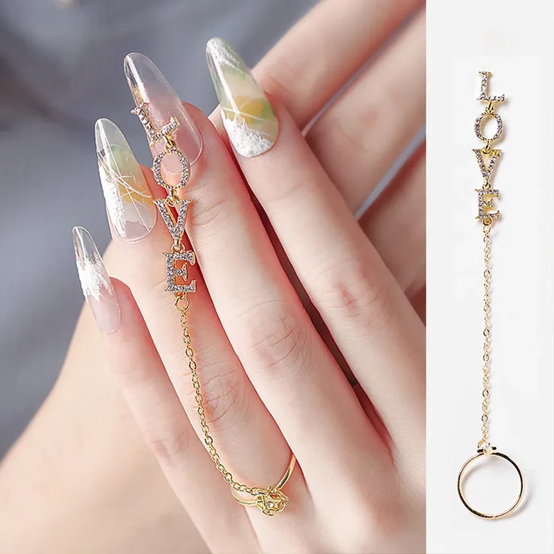 Love Chain Nail Decoration Accessories Manicure