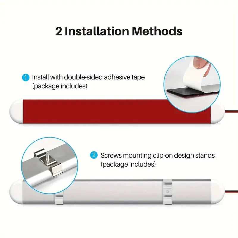 4pcs Set 12V LED Interior Light Strip, 120 LEDs, 1500LM with On/Off for Switch - Ideal for Cargo Trailers, Cars, RVs, Vans, Trucks, Campers, Boats, Caravans