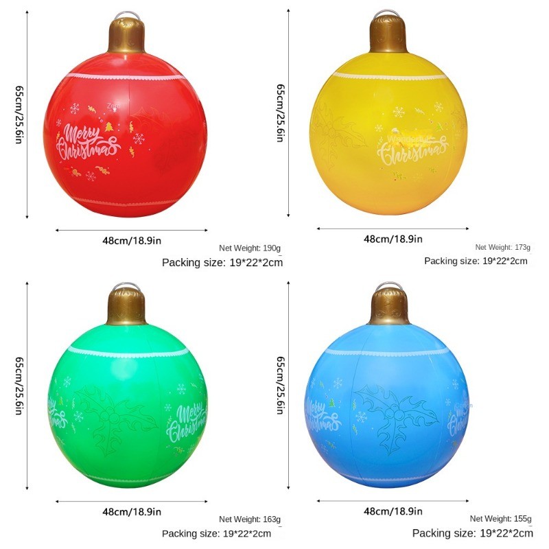 PVC Inflatable Christmas Lantern Ball - Garden Decoration and Holiday Atmosphere Ball
