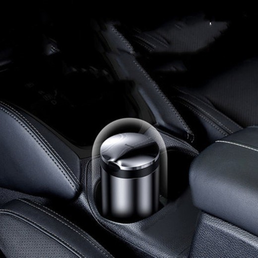 Car Ashtray LED Light Alloy Ash Tray Aluminum Cup Portable Smokeless Auto Ashtray Flame Retardant Cigarette Holder Box