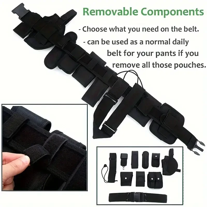 10-in-1 Multi-Functional Safety Gear Set, Nylon Waist Pouch Equipment - Waterproof