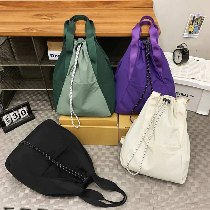 Fashion Drawstring Backpack Leisure Travel Bags Outdoor Sports Light Shoulder Bag Men And Women