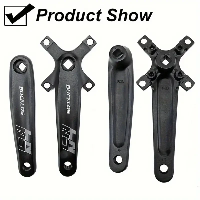 BUCKLOS 104BCD Ultralight Aluminum Alloy Crankset, 170mm Square Hole