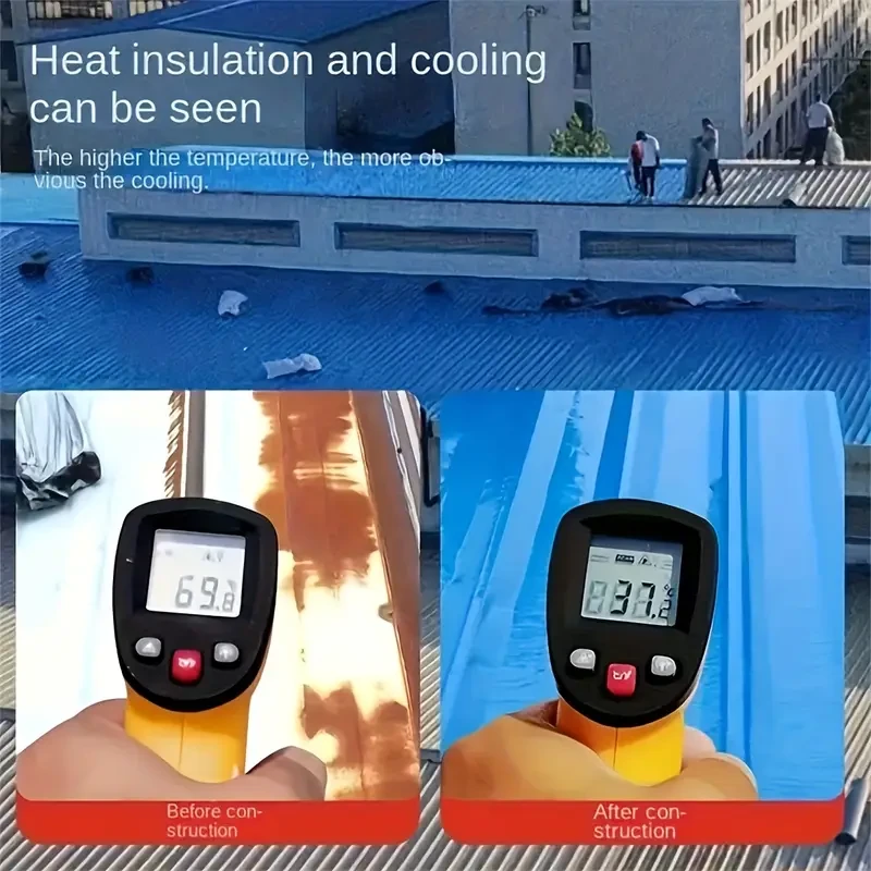 Heavy-Duty PVC Waterproof Tape for Metal Roofs - 19.99/49.78/99.82cm Wide x 9.98meter Long, Ideal for Large Industrial & Commercial Spaces, Prevents Leaks & Rust on Metal Surfaces