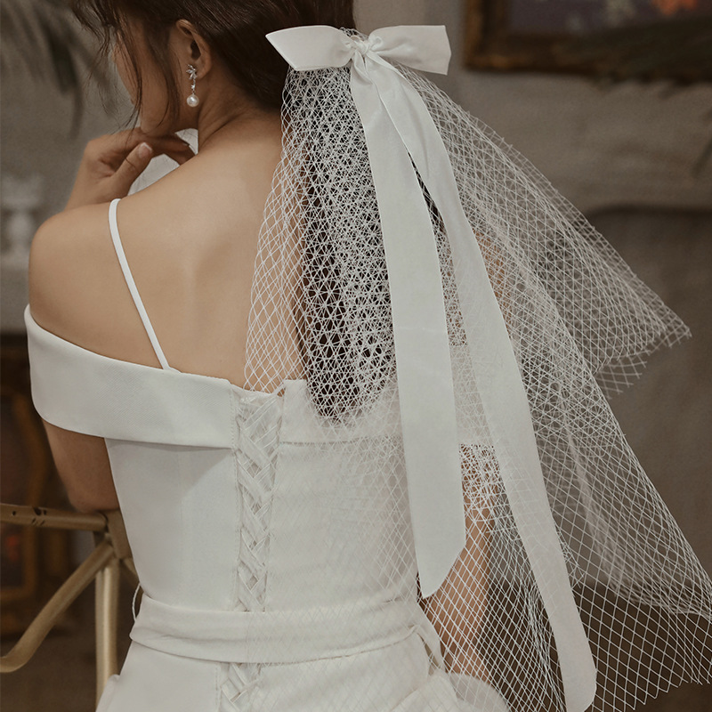 Japanese And Korean Sweet Bow Party Wedding Accessories Veil