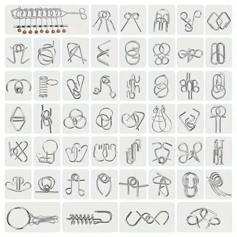 A Set of 50pcs Intellectual Toys for Unlocking