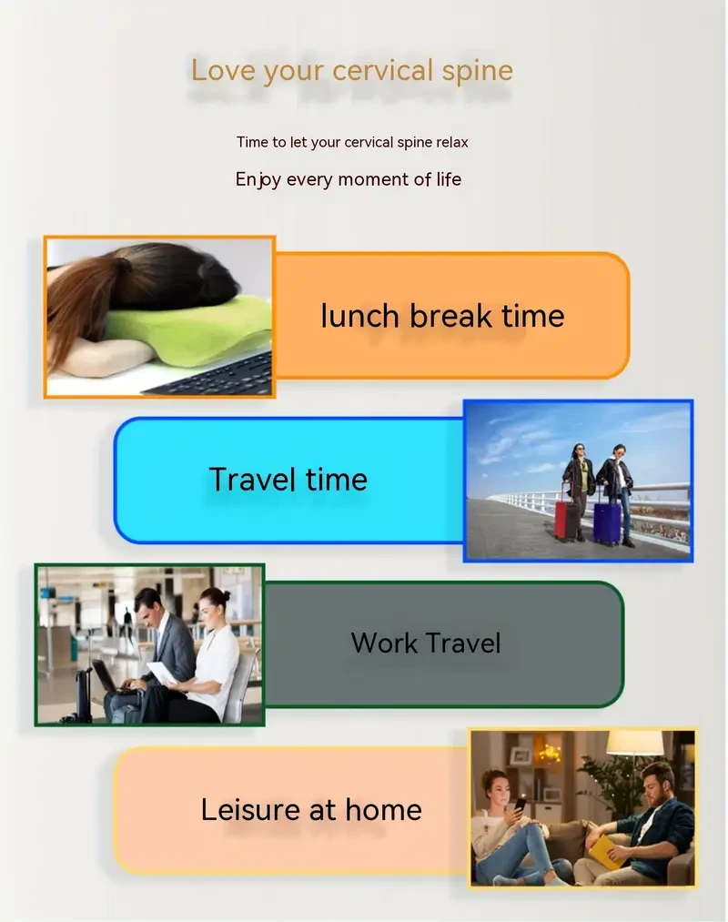 1pc Comfortable Memory Foam Travel Pillow With Breathable Cover, Machine Washable For Airplane, Office, Car, And Home Lounging