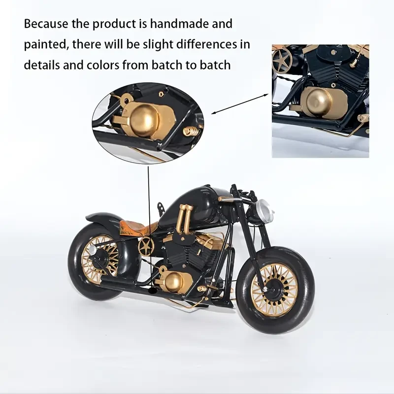 1pc Vintage Style Handcrafted Iron Motorcycle Model