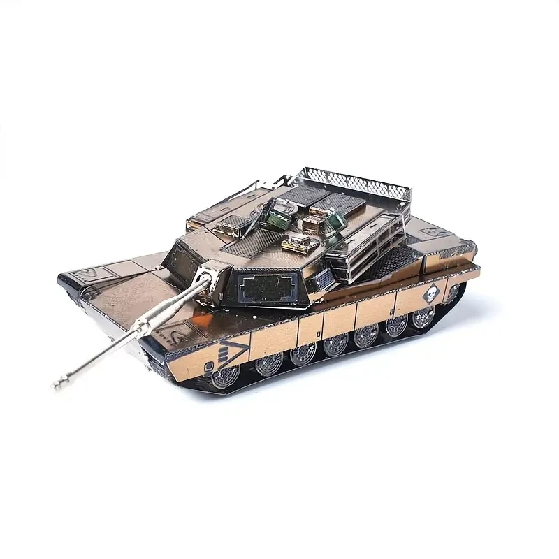 1pc 3D DIY Metal Model Kit Mixed Color Abrams Tank Model