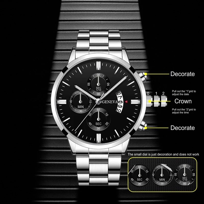 Fashion Mens Stainless Steel Quartz Watch