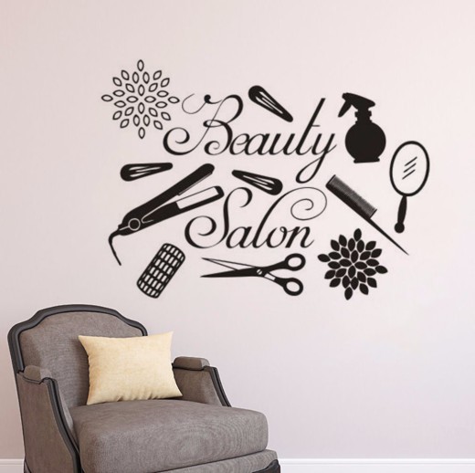 Beautiful Decoration Barber Shop Window Wall Decal