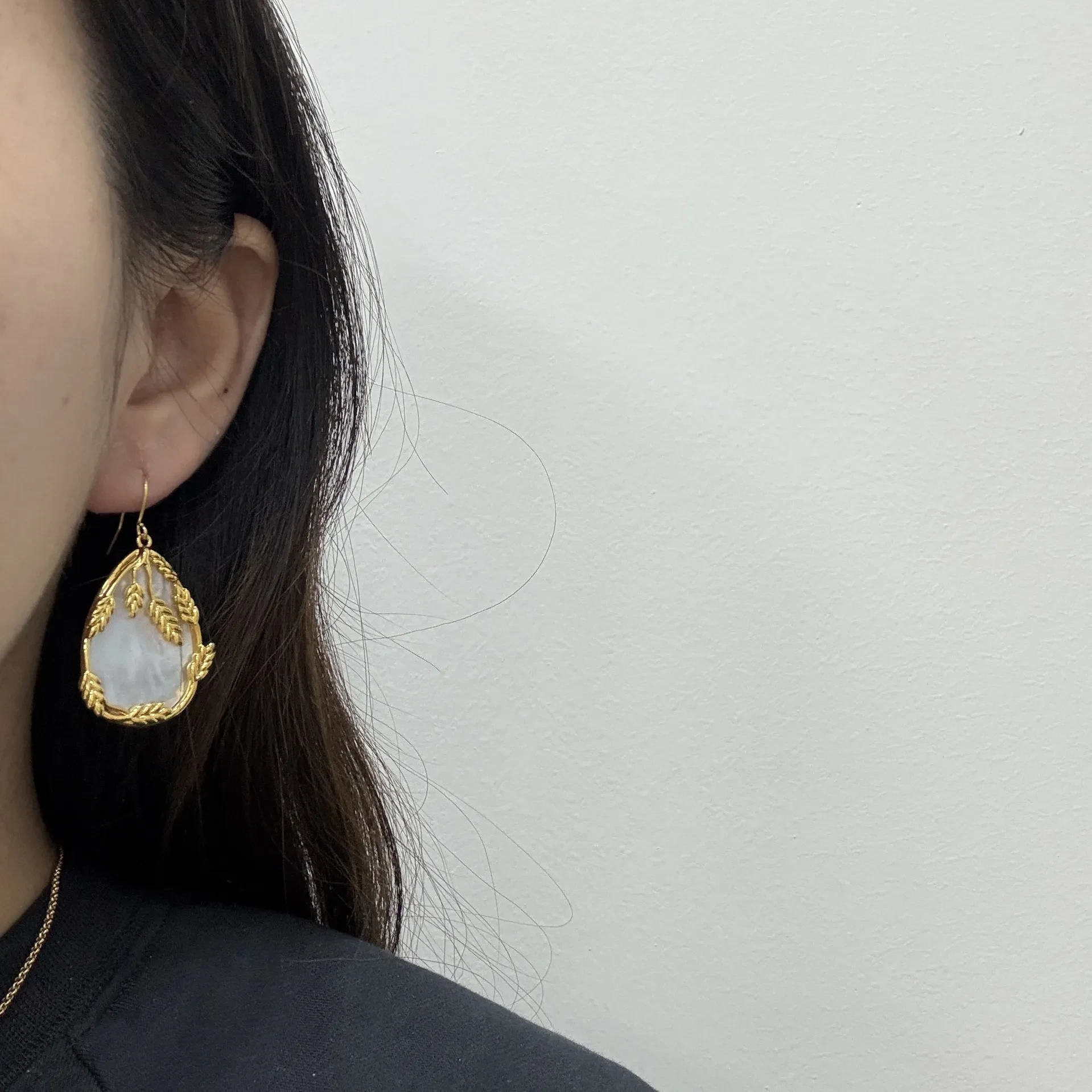 Shell Lace Earrings Exquisite Heavy Industry