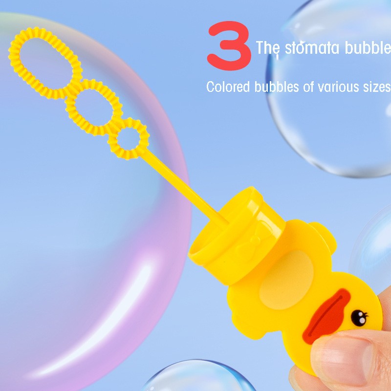 Cartoon Mini Bubble Sticks - Duck, Dinosaur, and Rabbit Bubble Toys for Kids