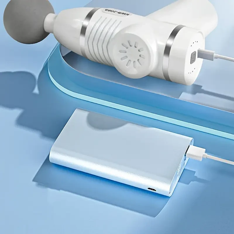 Professional Deep Tissue Massage Gun with 12 Attachments - 800mAh Rechargeable Lithium Battery, Plastic Body, Unscented, 4V-12V USB Charging, Portable Whole Body Muscle Massager