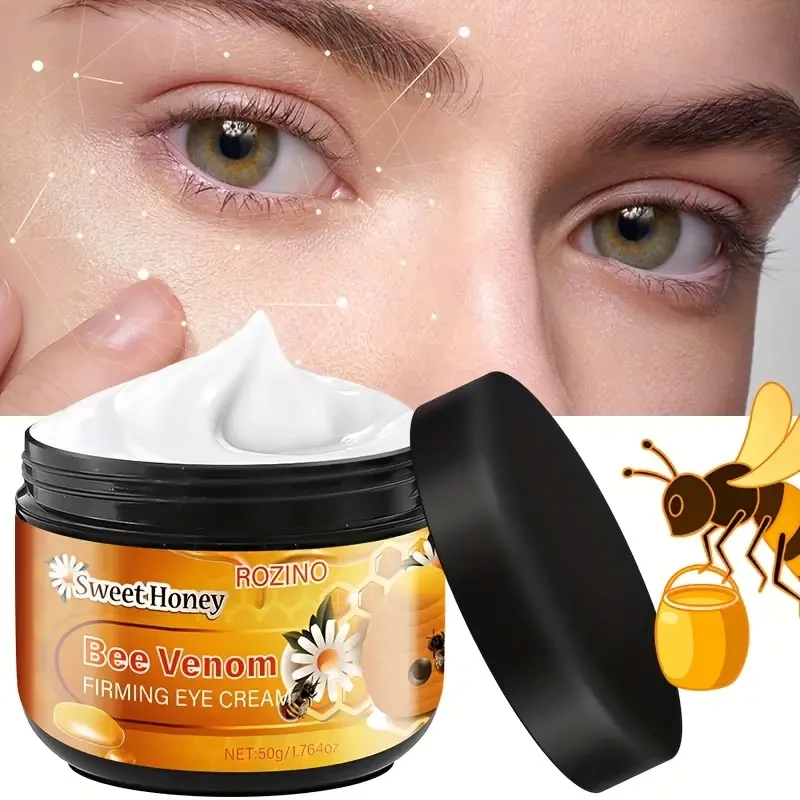 5pcs Bee Venom Skincare & Hair Care Set by ROZINO - Moisturizing and Nourishing, Includes Honeycomb Eye Cream, Joint & Foot Creams, Shampoo & Conditioner with Jojoba Oil, Plant Squalane - for Smooth, Hydrated Skin & Lustrous Hair