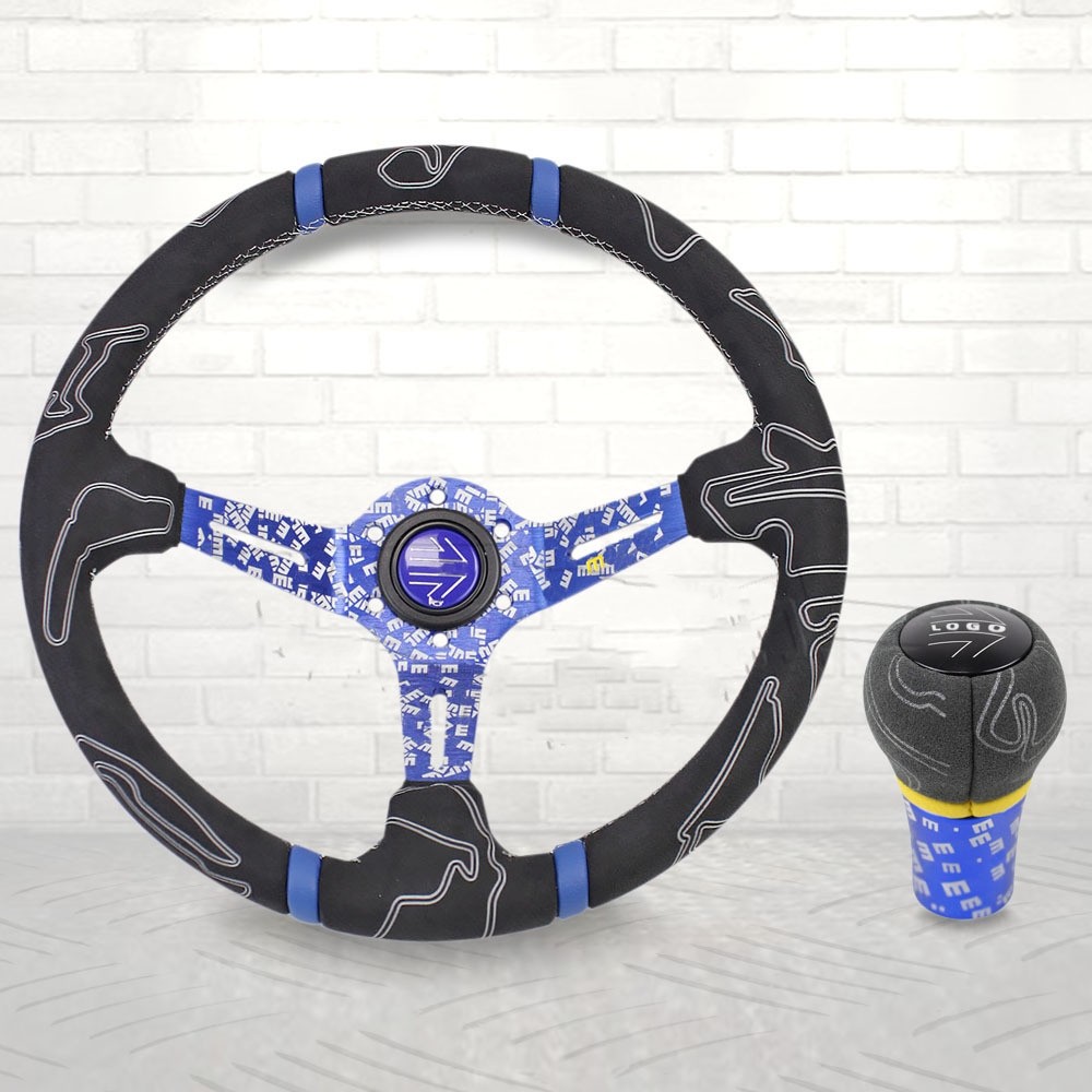 Matte Leather Graffiti 14-inch Modified Steering Wheel