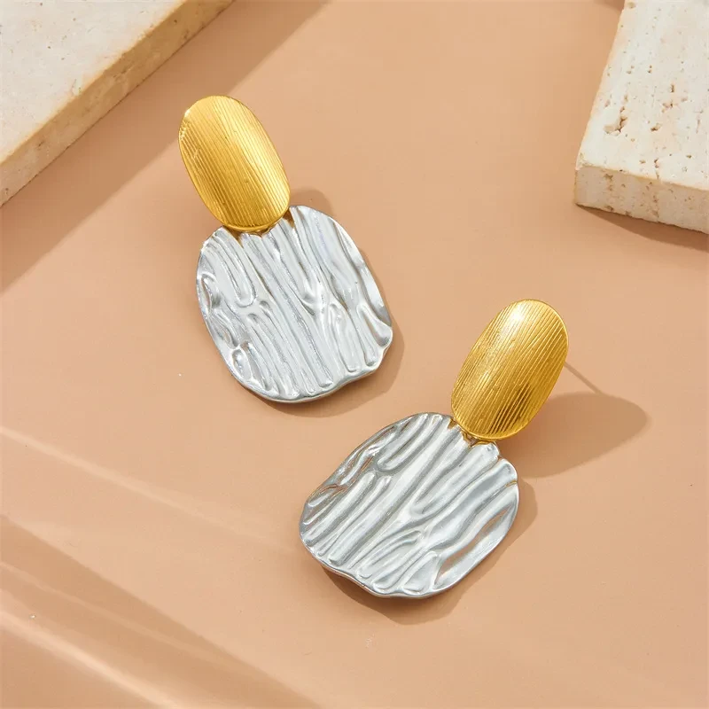Fashion Simple Geometric Oval Female Earrings