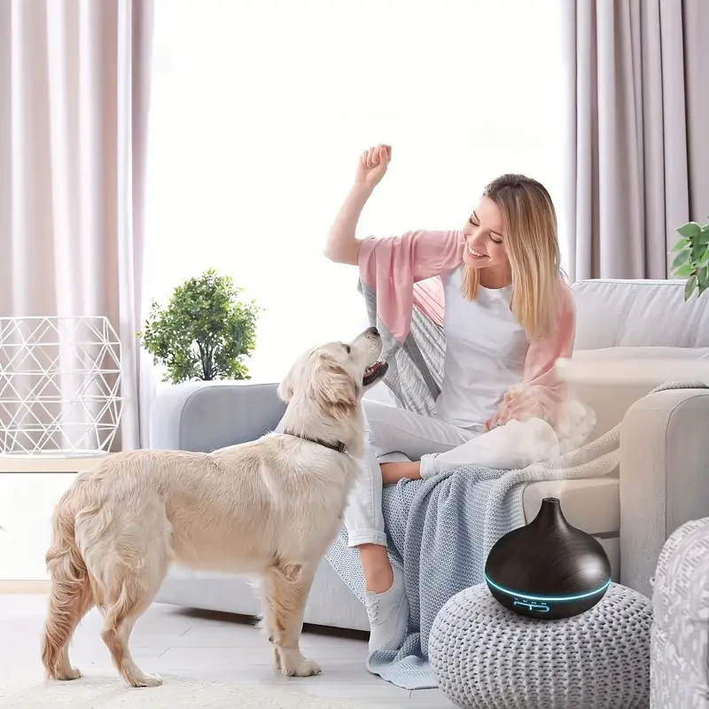 Diffusers For Essential Oils Large Room, 550ml Essential Oil Diffusers With Remote Control, Ultrasonic Oil Diffuser With Timer, 7 Colors Light For Bedroom