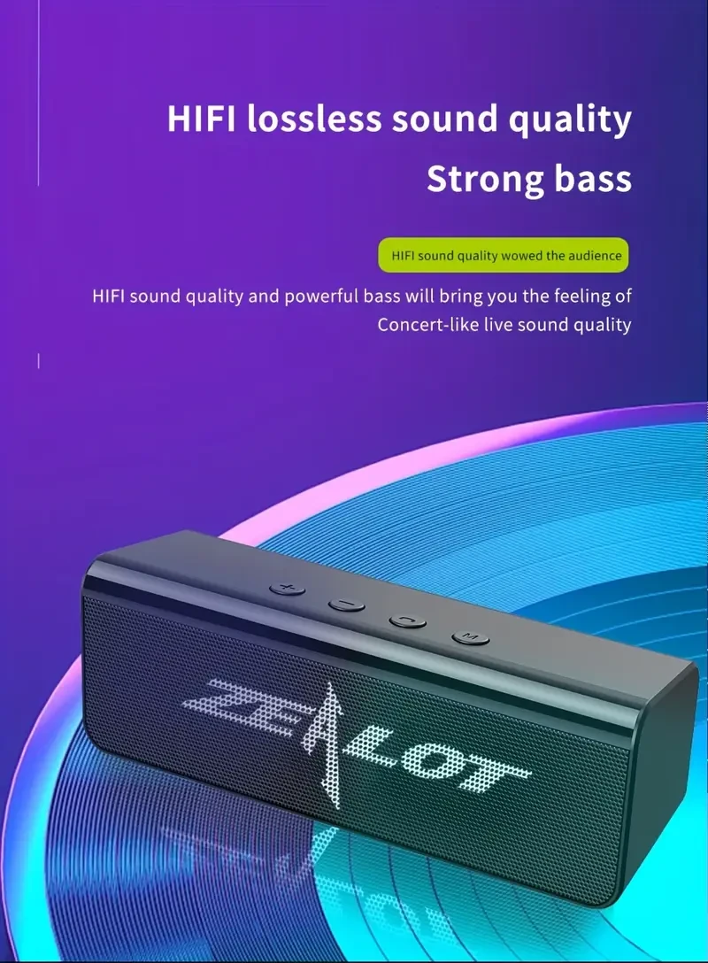 Compact, Powerful, and Perfect for Every Occasion Introducing the ZEALOT S31 5W*2 Wireless Speakers, the ultimate blend of style, portability, and exceptional sound quality. Whether youre hosting a party, relaxing at home, or streaming your favorite seri