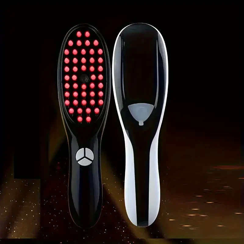 1pc HairGenic USB Rechargeable Electric Scalp Massager Comb - Vibration Hair Growth Tool with 400mAh Lithium Polymer Battery, Portable Head Relaxation Device for Home Use, Hair Care Gift