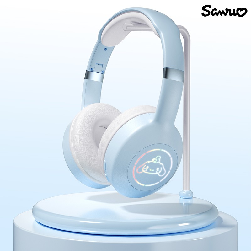Miniso Sanrio EM-368 Bluetooth 5.2 Headphones Stereo Sound Wireless Earphones with RGB Light, Kuromi, Melody, and Hello Kitty Designs