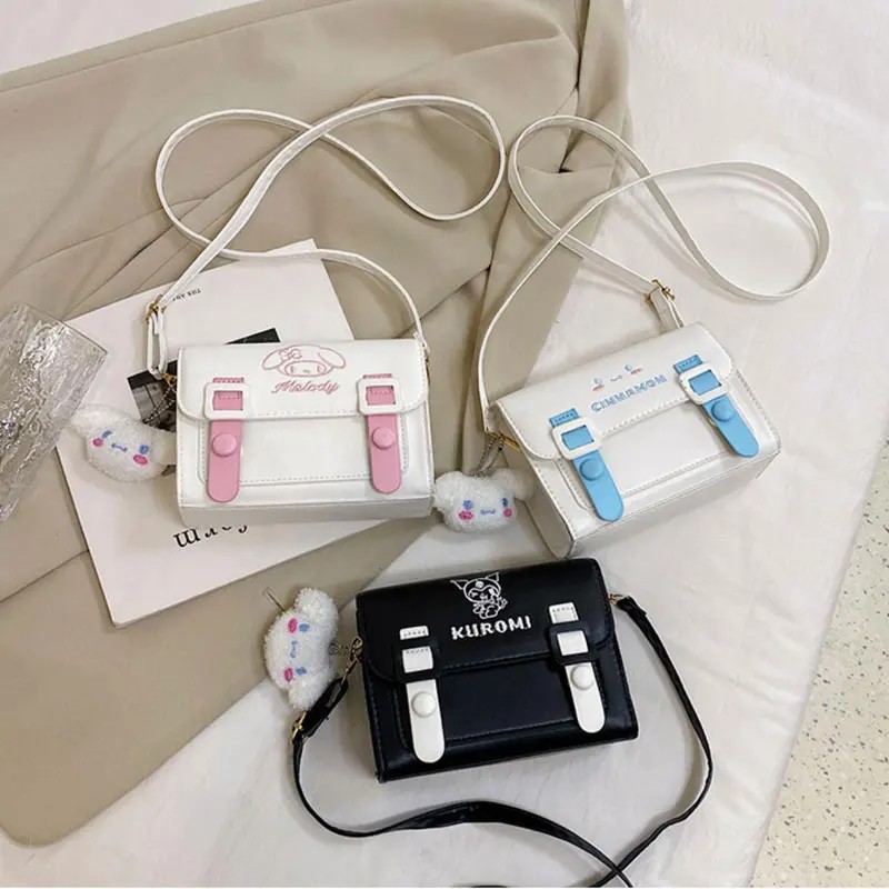 MINISO Disney Sanrio Hello Kitty Cinnamoroll Anime Shoulder Bag Kawaii Cute Cartoon Backpack for Girls, Ideal Gift