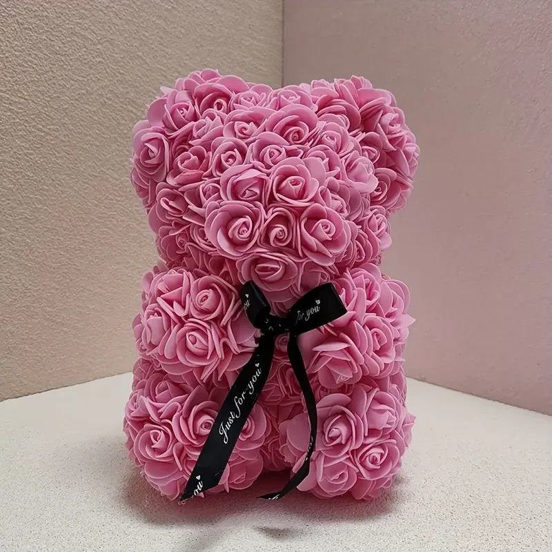 1pc Immortal Rose Bear - Artificial Foam Flowers