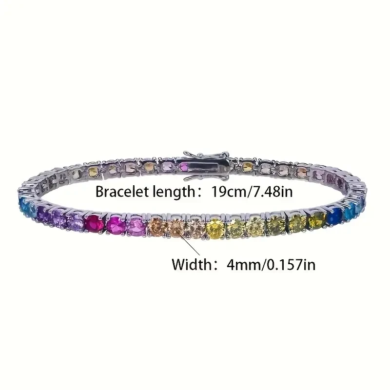 925 Silver Golden Colored Diamond Bracelet