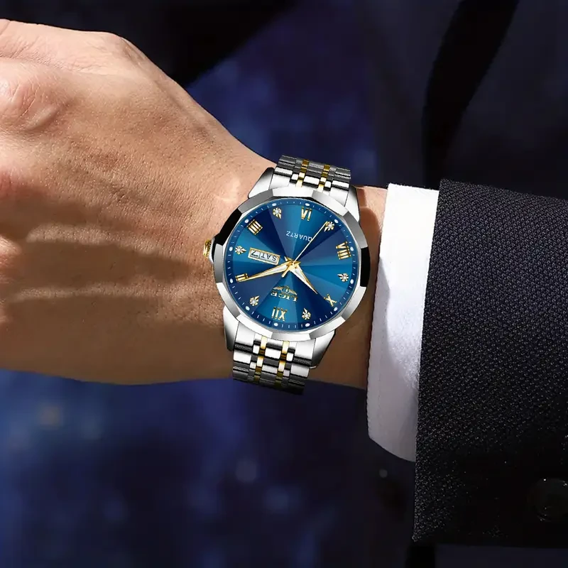 LIGE New Men's Business Watch Stainless Steel