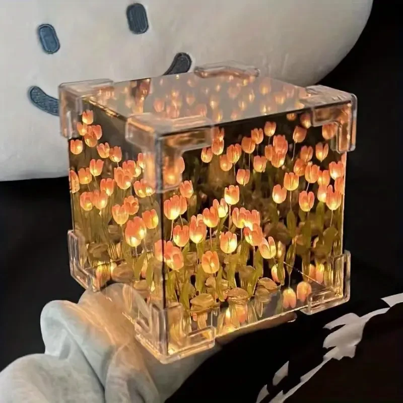 LED Tulip Night Light Box
