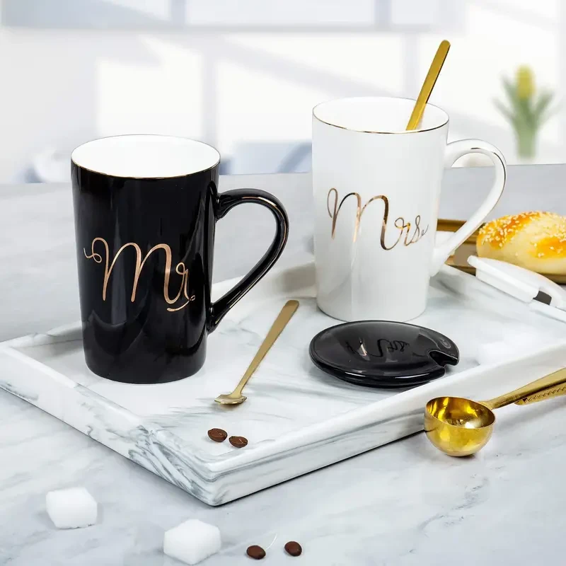 Mr & Mrs Ceramic Coffee Mug Set
