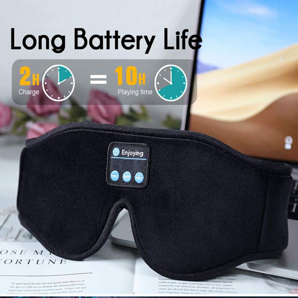 Bluetooth 3D Sleep Eye Mask with HD Speakers - Relaxation & Sleep Aid for Travel & Home