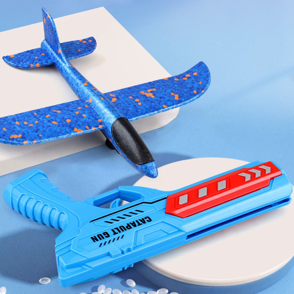 Airplane Launcher Toy - Foam Ejection Aircraft with Optional LED Light for Kids