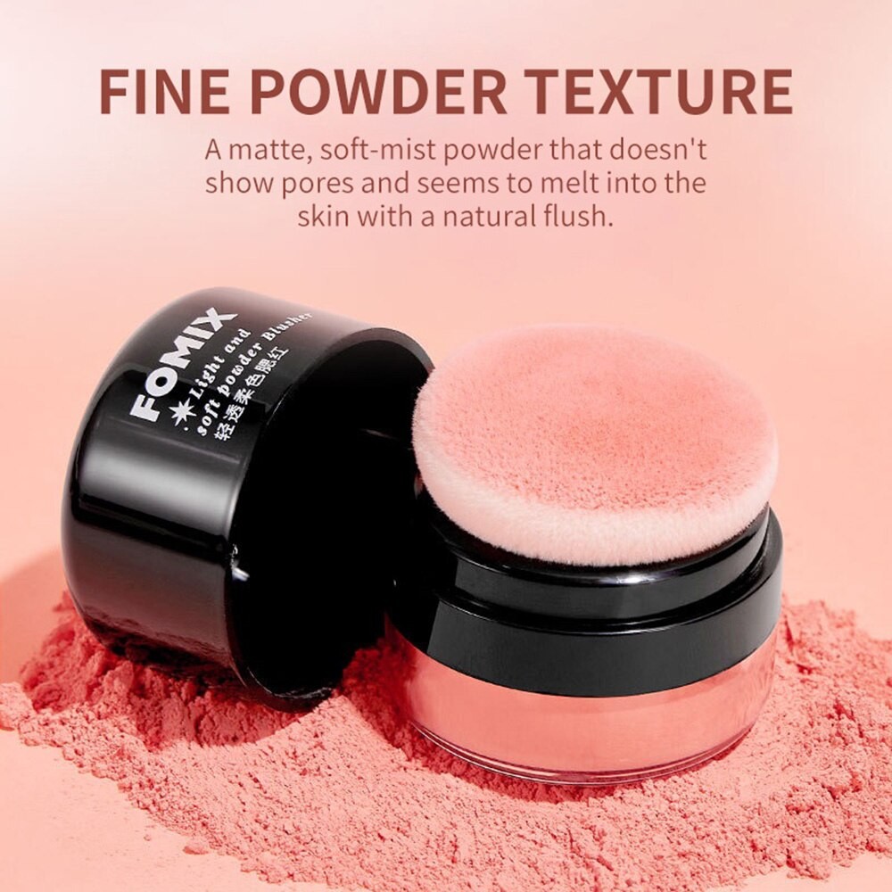 FOMIX Loose Powder Air Cushion Blush - Soft Matte Natural Cheek Colors