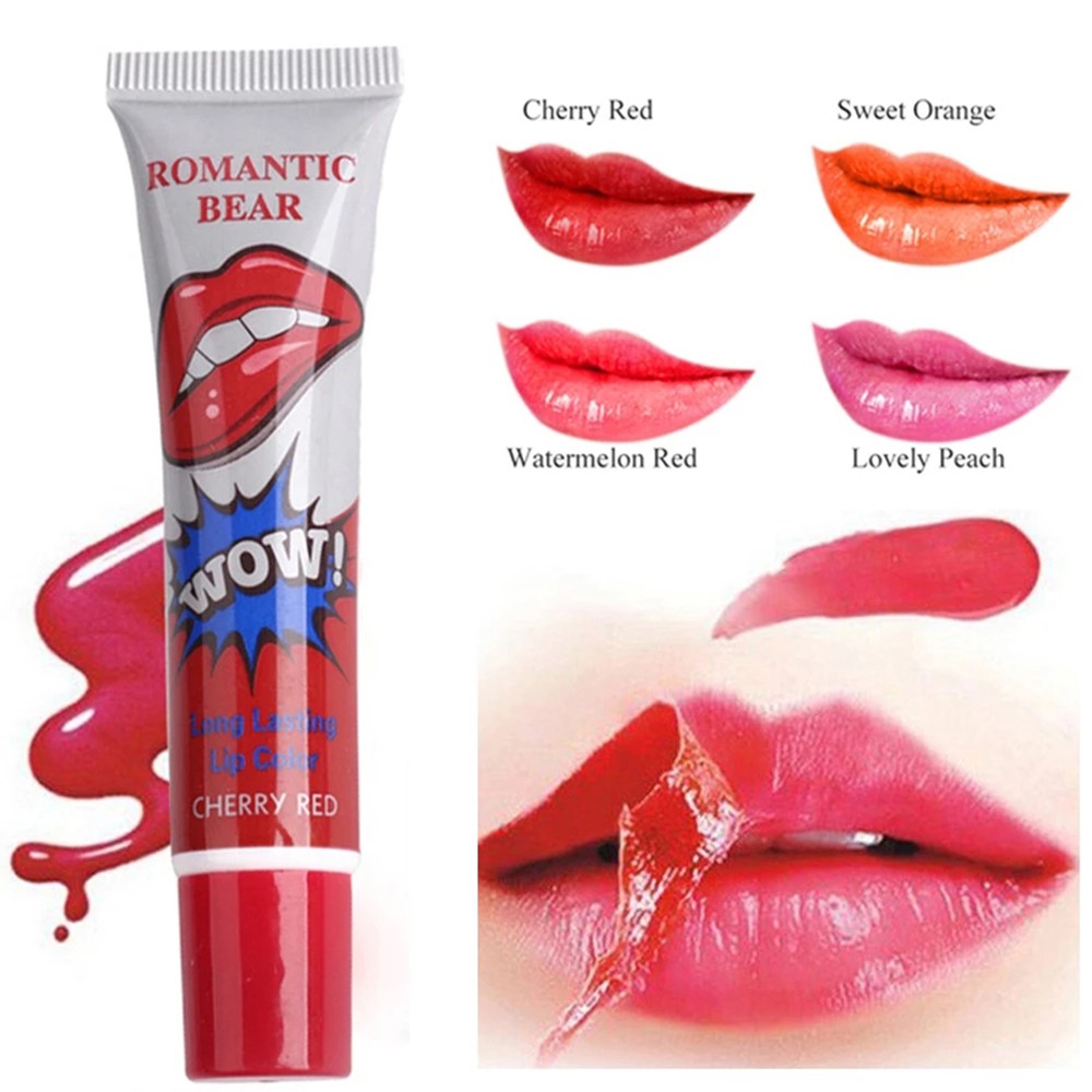 6 Colors Peel-Off Liquid Lipstick - Waterproof Long-Lasting Lip Gloss & Tattoo Effect