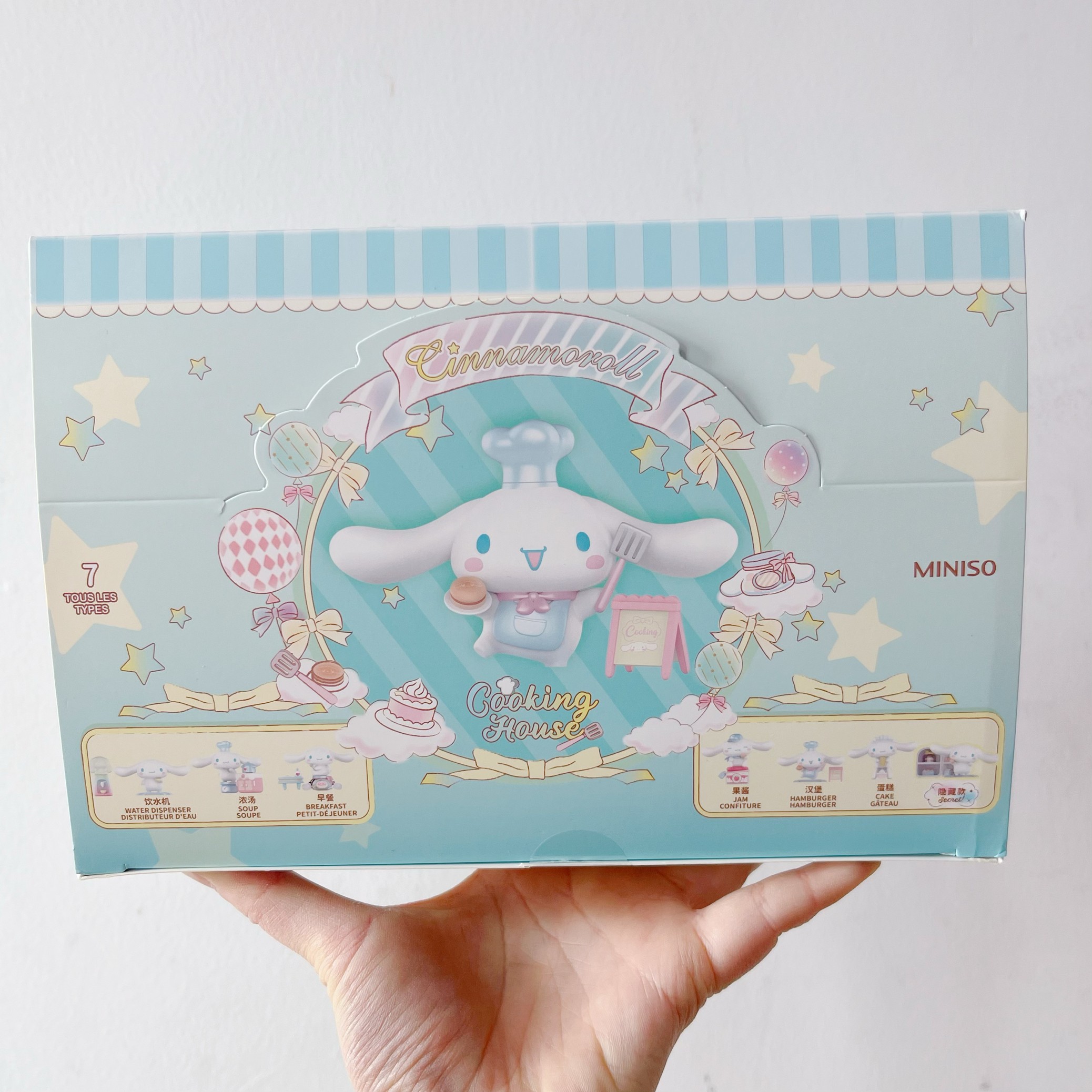 6 Boxes Cinnamoroll Cooking Blind Box  MINISO Sanrio Doll Model Decorative Ornaments for Children Toys, Birthday Gifts, Kawaii Trendy Animation