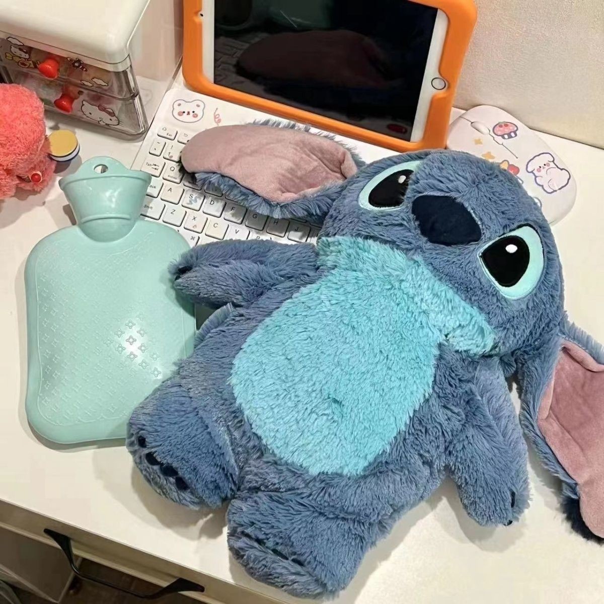 30CM MINISO Stitch Hot Water Bag  Extra Grande Plush Doll Hand Warmer, Cute Disney Anime Gift for Girls, Holiday Gifts